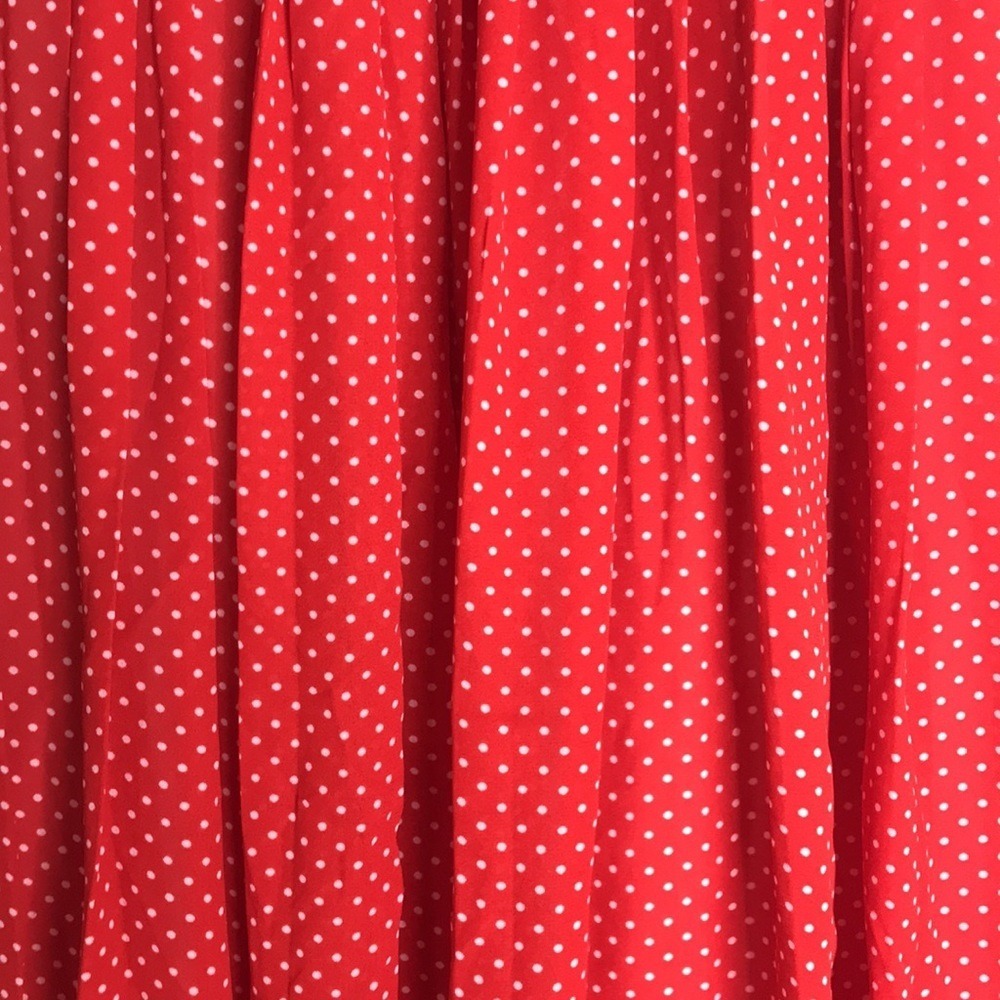JH Collectibles Women's Pleated A-Line Skirt Red Polka Dot Size 4 - Picture 5 of 10